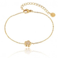 ECARLA bransoletka na rękę ze stali chirurgicznej pozłacanej KWIAT BST1518