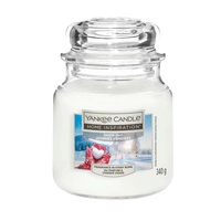 YANKEE CANDLE Home Inspiration Średnia świeca w słoiku SNOW DAY 340g