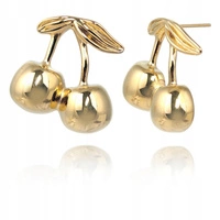 ECARLA kolczyki ze stali szlachetnej platerowanej złotem KST3356