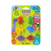 ESTETICA Sprytne Dzieciaki Figlaki kredki Figurki Dino 6szt 