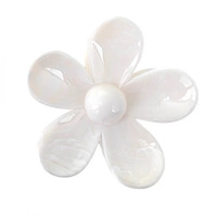 ECARLA spinka-klamra do włosów Kwiatek marmurek Biała SP379B