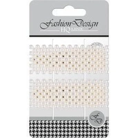 TOP CHOICE Spinki pyki Prostokąt Biała Perła 23828 2szt