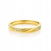 ECARLA pierścionek ze stali chirurgicznej platerowanej złotem R6 PST989R6