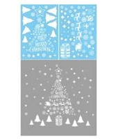 ECARLA naklejki na szybę świąteczne kolorowe 2 arkusze 45x30cm NKD02 