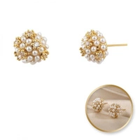 ECARLA kolczyki ze stali szlachetnej pozłacanej KST3148 