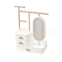 ECARLA organizer na biżuterię szafeczka z lusterkiem i szufladami 