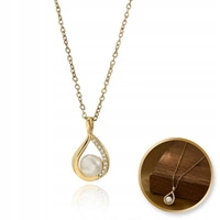 ECARLA naszyjnik ze stali szlachetnej pozłacanej NST2204