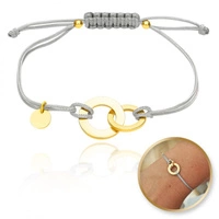 ECARLA bransoletka na rękę ze stali chirurgicznej pozłacanej BST1555