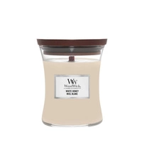 WOODWICK Pluswick Średnia świeca w słoiku WHITE HONEY 275g
