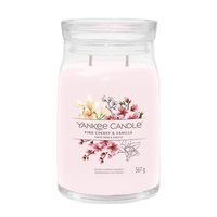 YANKEE CANDLE Signature Duża świeca w słoiku PINK CHERRY & VANILLA 567g