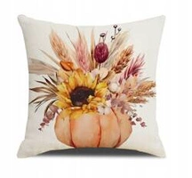 ECARLA Jesień poszewka na poduszkę 45x45cm Dynia i Trawy POD191