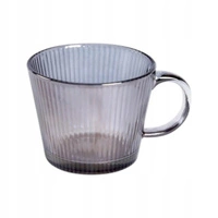 ECARLA filiżanka ryflowana duża 380ml Grafit SZK177