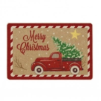ECARLA dywanik wycieraczka świąteczna 60x90cm AUTO Z CHOINKĄ DYW12