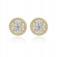 ECARLA kolczyki ze stali szlachetnej platerowanej 14k złotem KST2859