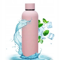 ECARLA bidon ze stali nierdzewnej, butelka termiczna 500ml Brudny Róż BD46R