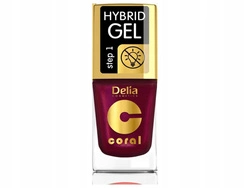 DELIA Coral Hybrid Gel hybrydowy lakier do paznokci 61 Perłowa Malina 11ml