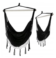 ECARLA huśtawka krzesło wiszący fotel brazylijski czarny KR12CZ 1szt 