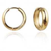 ECARLA kolczyki ze stali szlachetnej platerowanej 14k złotem KST3407