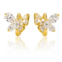 ECARLA kolczyki ze stali szlachetnej platerowanej 14k złotem KST3489