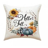 ECARLA Jesień poszewka na poduszkę 45x45cm Boho Słonecznik Dynie POD107