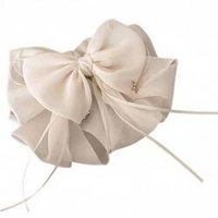 ECARLA klamra do włosów tiulowa Kokarda Kremowa SP325B 