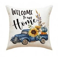 ECARLA Jesień poszewka na poduszkę 45x45cm Boho Samochód POD104