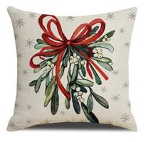 ECARLA Zima świąteczna poszewka na poduszkę 45x45cm Jemioła POD208