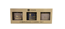 HISKIN zestaw świec sojowych Zapach Świąt + Pierwsza Gwiazdka + Magiczny Nastrój 3x100ml 