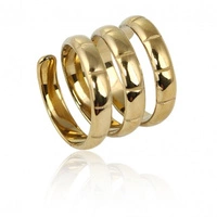 ECARLA pierścionek ze stali chirurgicznej platerowanej złotem ROZMIAR_7 PST944R7