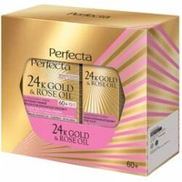 DAX Perfecta 24k Gold & Rose Oil zestaw do twarzy 60+ (krem + krem pod oczy) 