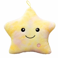 ECARLA poduszka świąteczna welurowa LED 40X35cm GWIZADKA OMBRE ŻÓŁTA PDS19