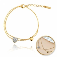 ECARLA bransoletka na rękę ze stali chirurgicznej pozłacanej BST1549