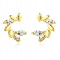 ECARLA kolczyki ze stali szlachetnej platerowanej złotem KST2847