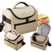 ECARLA torba termiczna piknikowa Lunch Box 25x20,5x16,5cm Beż KP05K