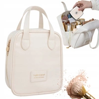 ECARLA kosmetyczka organizer na kosmetyki Beżowa KS128B