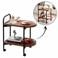 ECARLA stolik kawowy dwupoziomowy, mobilny STL23