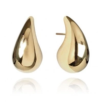 ECARLA kolczyki ze stali szlachetnej platerowane 14k Krople 1,6cm KST3376