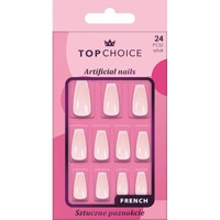 TOP CHOICE sztuczne paznokcie bez kleju French Ballerina 24szt