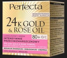 DAX Perfecta 24k Gold & Rose Oil krem do twarzy dzień/noc przeciwzmarszczkowy 80+ 50ml