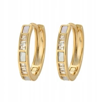 ECARLA kolczyki ze stali szlachetnej platerowanej 14k złotem KST3417