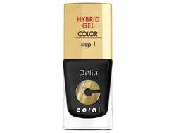 DELIA Coral Hybrid Gel hybrydowy lakier do paznokci 26 Czarny 11ml