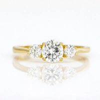 ECARLA pierścionek ze stali chirurgicznej platerowanej złotem R8 PST957R8