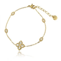 ECARLA bransoletka na rękę ze stali chirurgicznej pozłacanej BST1537