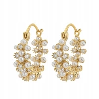 ECARLA kolczyki ze stali szlachetnej platerowanej 14k złotem KST3414