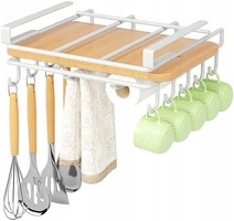 ECARLA uchwyt podwieszany do szafki, wieszak Biały OR116B