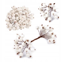 ECARLA Ozdoba Świąteczna wiązka OWOCE JARZĘBINY 20szt Białe GLZ01