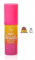 GOLDEN ROSE Miss Beauty Glow Stick róż w sztyfcie 02 Dusty rose 6g 