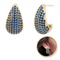 ECARLA kolczyki ze stali szlachetnej platerowanej złotem KST3299 