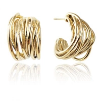 ECARLA kolczyki ze stali szlachetnej platerowanej 14k złotem KST2973