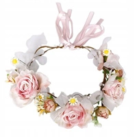 ECARLA wianek na głowę Retro Kwiaty Boho W114